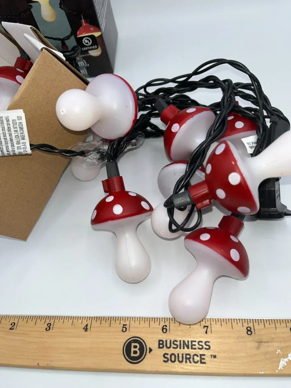 LED Mushroom String Fairy 10 Blow Mold Indoor Decor 6.5 Feet New 2 Sets SO CUTE